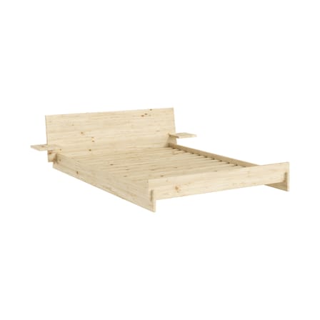 Lit double Latch / Pour matelas 140 x 200 cm - Tête de lit avec tables de chevet - KARUP