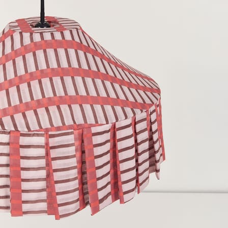 MÖBELZUBEHÖR Nicole textil rot / Ø 50 x H 28 cm - Baumwolle Voile - NOBODINOZ