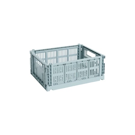 Panier Colour Crate plastique bleu gris Medium / 26,5 x 34,5 cm - Recyclé - Hay
