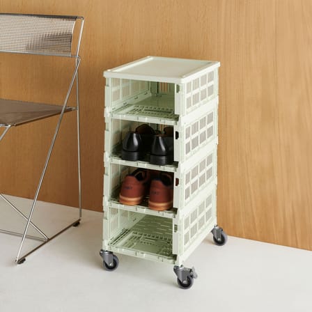 Panier Colour Crate plastique vert Medium / 26,5 x 34,5 cm - Recyclé - Hay