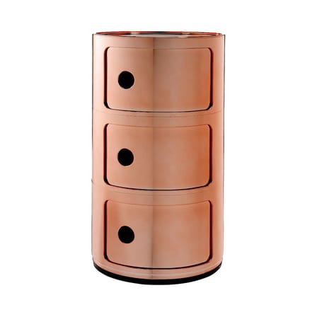 Rangement Componibili cuivre / 3 tiroirs - Métallisé - Anna Castelli Ferrieri, 1968 - Kartell