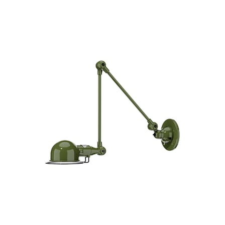 Lampada da parete Signal SI331 metallo verde / Designit 1950 - Orientabile + interruttore integrato - Jieldé