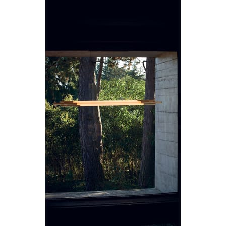 Suspension ORG Horizontal Small verre blanc / LED - L 130 cm - DCW éditions