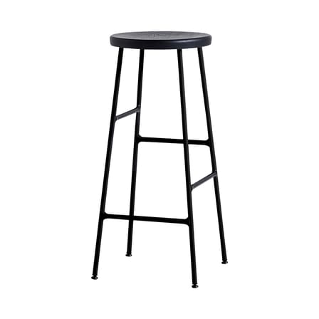 Tabouret de bar Cornet métal bois noir / H 75 cm - Hay