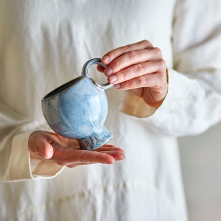 Set de 4 tasses Avonlea  céramique bleu / 250 ml - Bloomingville