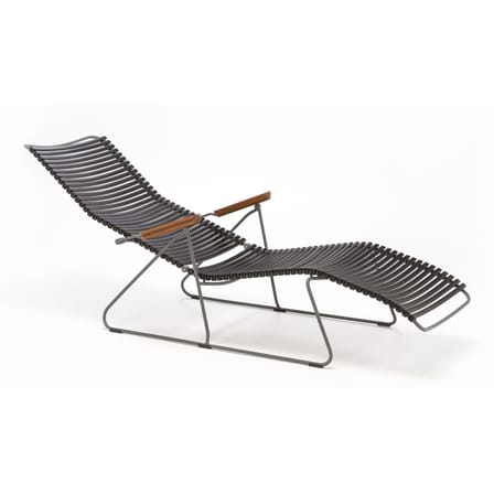 Transat inclinable Click Sunlounger plastique vert / 7 positions - Houe
