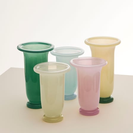 Vase Empire Medium verre rose / Ø 14,5 x H 21 cm - Hay