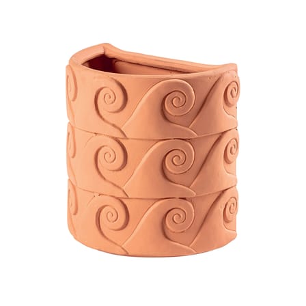 Vase mural Magna Graecia - Onde céramique orange / L 25 x H 25 cm - Terre cuite - Seletti