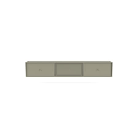 Octave V Wall-mounted TV unit wood grey / W 138 x D 30 x H 24 cm - MONTANA