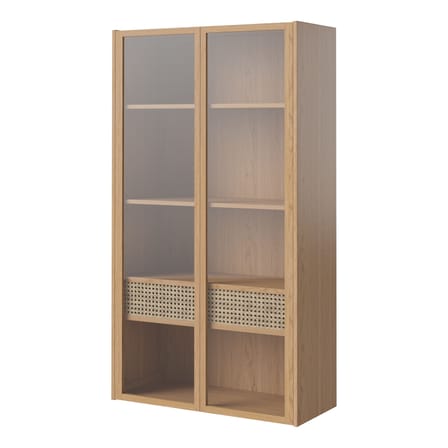 Armadio a muro Cana HIGH legno naturale / Alto - L 80,8 x H 143,7 cm / Rovere & canne - Bolia