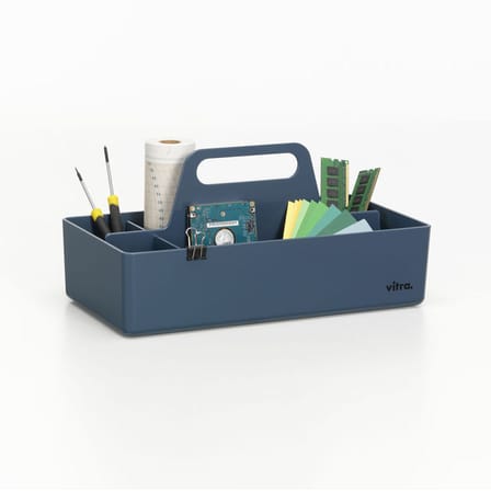 Bac de rangement Toolbox RE plastique bleu / Recyclé - 32 x 16 cm / Arik Levy, 2010 - Vitra