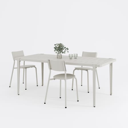 avec fixation étau OUTDOOR Base, legs metal grey / H 75 cm - To create an outdoor table - TIPTOE