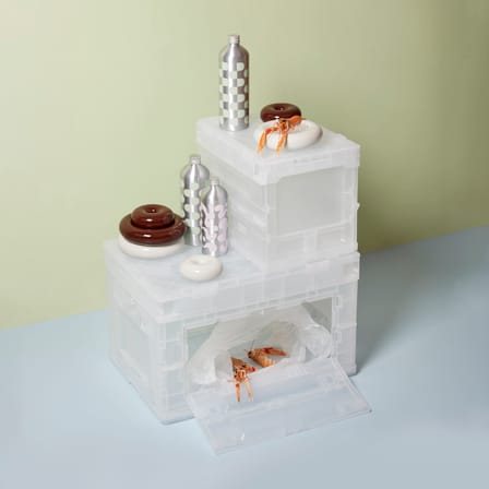 Boîte Blox Small plastique transparent / 36 x 26 x H 28,5 cm - STUDIO ABOUT