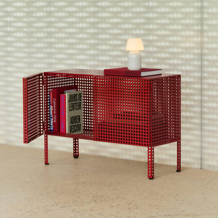 Buffet Perforated Cabinet Small métal blanc / L 89 x H 66,5 cm - Hay