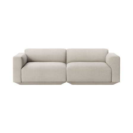 Canapé droit Develius A tissu gris / 3 places - L 220 cm - &tradition