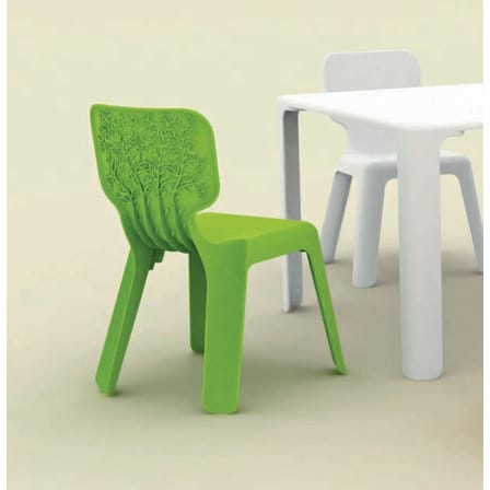 Chaise enfant Alma plastique vert - Magis
