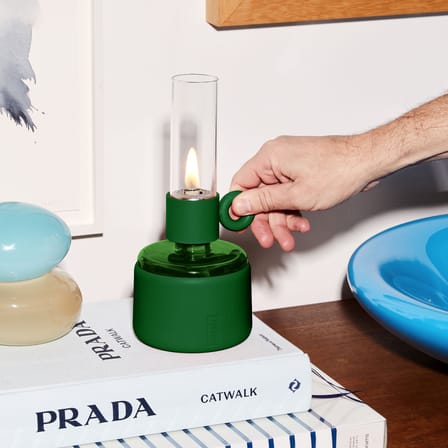 Lampe à huile Flamtastique XS vert / H 22,5 cm - Indoor - Fatboy