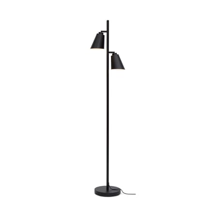 Lampadaire Bremen métal noir / 2 spots orientables - H 162 cm - It's about Romi