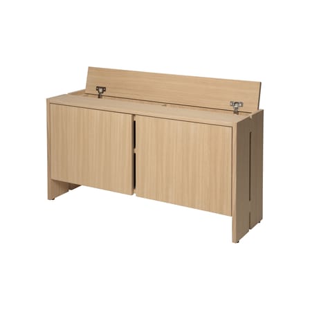 Meuble à chaussures Parcel Low bois naturel / L 100 x H 50 x P 30 cm - Ferm Living
