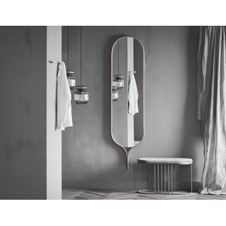 Miroir mural Racquet bois naturel / Chêne - L 50 x H 200 cm - Bolia