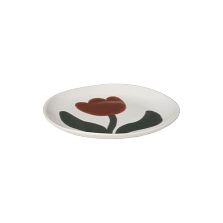 Piatto per dolcetti Dora ceramica marrone / Ø 15 cm - Dipinto a mano - BROSTE COPENHAGEN
