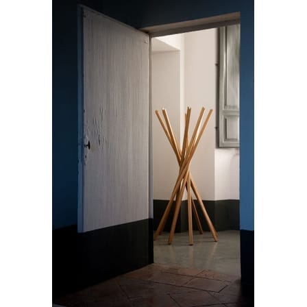 Portemanteau sur pied Sciangai bois naturel , 1973 / Pliant - Zanotta