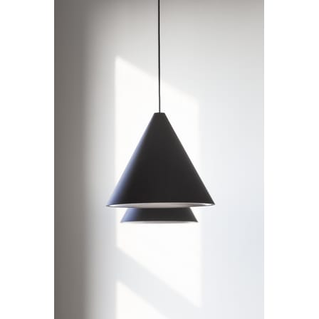 Suspension String Light Cone métal noir LED / Câble 12 mètres - Sans module électrique - Flos