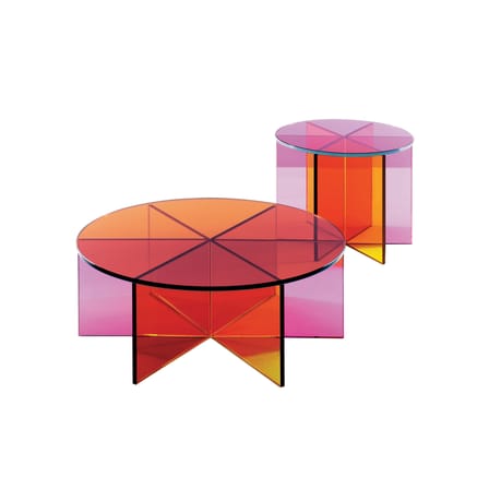 Table basse XXX verre multicolore / Ø 80 x H 30 cm - Fait main en Italie - Glas Italia