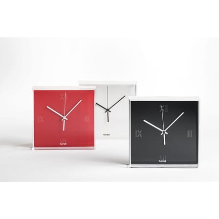 Wanduhr Tic & Tac plastikmaterial orange rot / zum Hinstellen oder Aufhängen - Philippe Starck, 2010 - Kartell
