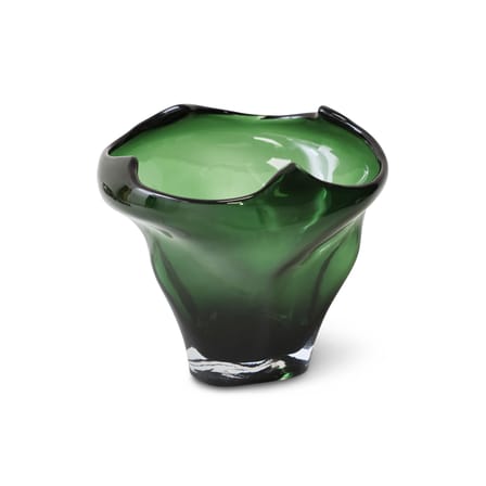 Vase Folded verre vert - HK LIVING