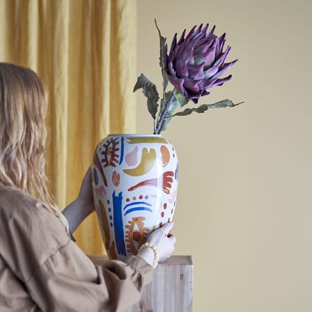 Vase Horus céramique orange / Ø 22 x H 32 cm - Bloomingville