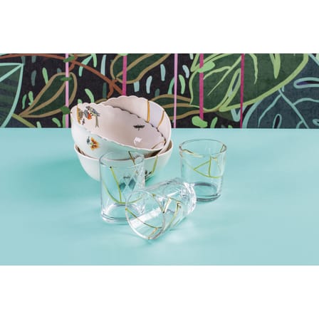 Verre Kintsugi n°1 verre transparent or / Verre & or fin - Seletti