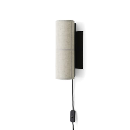 Applique avec prise Hashira tissu beige / Ø 10 x H 30 cm - Lin - Audo Copenhagen