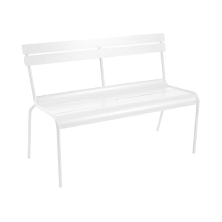 Banc avec dossier Luxembourg métal blanc / 3 places - L 118 cm - Fermob