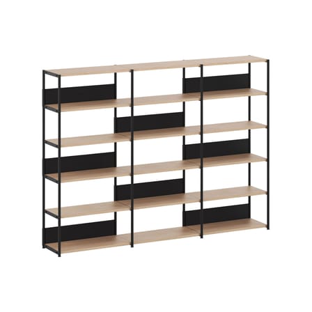 Bibliothèque UNIT 6 métal noir / H 180  x L 244 cm - TIPTOE