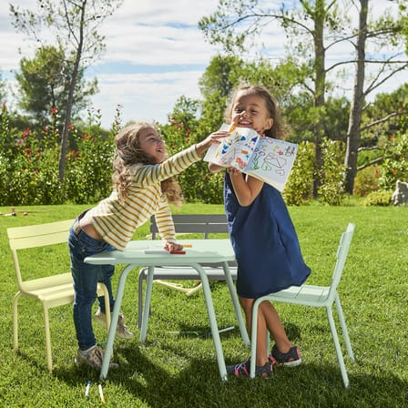 Chaise enfant Luxembourg métal jaune / Empilable - Aluminium - Fermob