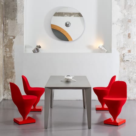 Chaise rembourrée Gelato tissu rouge - Moustache