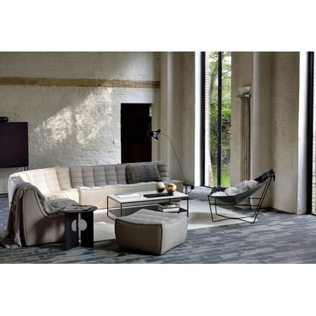 Chauffeuse d'angle N701 tissu beige / Module d'angle carré 90° - Ethnicraft