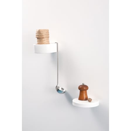 Étagère Balcon céramique blanc / Ø 14 cm - Moustache