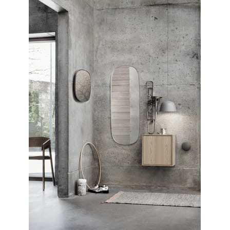 Étagère Stacked bois naturel / Medium carré 43x43 cm / Avec porte - Muuto