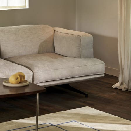 Divano destro Inland AV22 tessuto bianco / 2 posti - L 179 cm - &tradition
