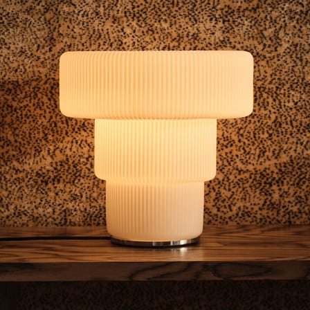 Lampe de table Ripple verre blanc / Ø 28 x H 28 cm - Ferm Living