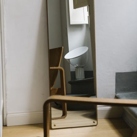 Lampe de table Taccia LED Small verre blanc / H 48 cm - Castiglioni, 1962 - Flos
