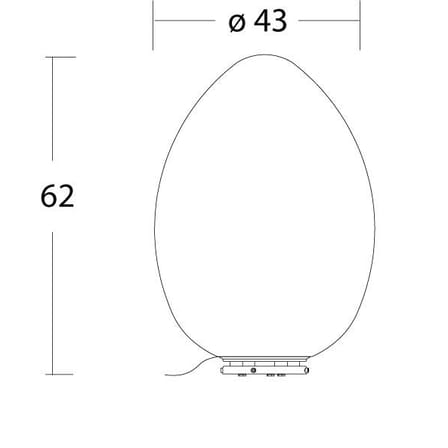 Lampe Uovo Large verre blanc / Ø 43 x H 62 cm - Ben Swildens, 1972 - Fontana Arte