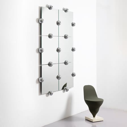 Miroir mural Sphera Crystal Palace L Vertical métal argent / L 135 x H 195 cm - Moustache