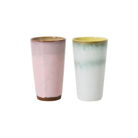 Mug 70s ceramics céramique multicolore / Set de 2 - 30 cl - HK LIVING