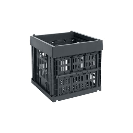 Panier Colour Crate Cube plastique gris / 29,5 x 29,5 x H 29 cm - Recyclé / Seconde vie - Hay