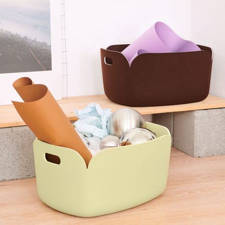 Panier Restore tissu vert / 35 x 48 cm - Feutre recyclé - Muuto