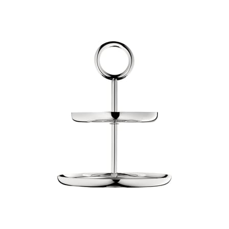 Serviteur Vertigo métal / Porte-mignardises 2 compartiments - Andrée Putman, 2002 - Christofle