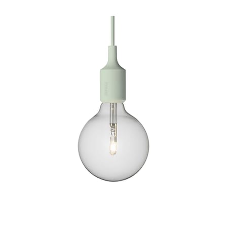 Suspension E27 plastique vert / Silicone - Ampoule incluse - Muuto